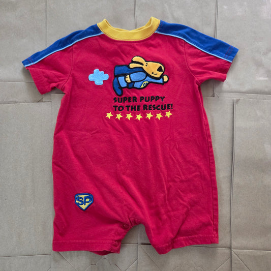 90s/Y2k Vintage Super Puppy Romper 12-18 months