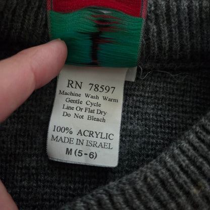 90s Vintage Astronaut Spaceship Knit Sweater 5t/6