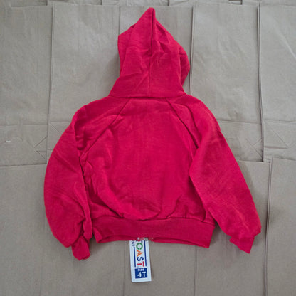 80s Vintage Deadstock Red Full Zip Hoodie 2t