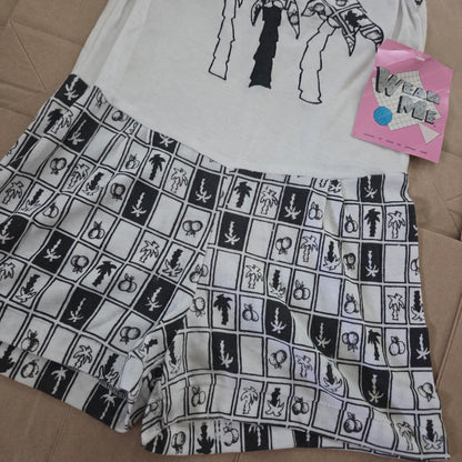 80s Vintage Deadstock Palm Tree Summer Romper kids 12
