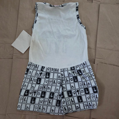 80s Vintage Deadstock Palm Tree Summer Romper kids 12