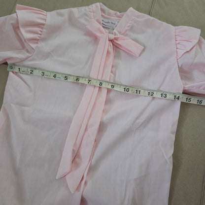 80s Vintage Pink Bow Blouse kids 8
