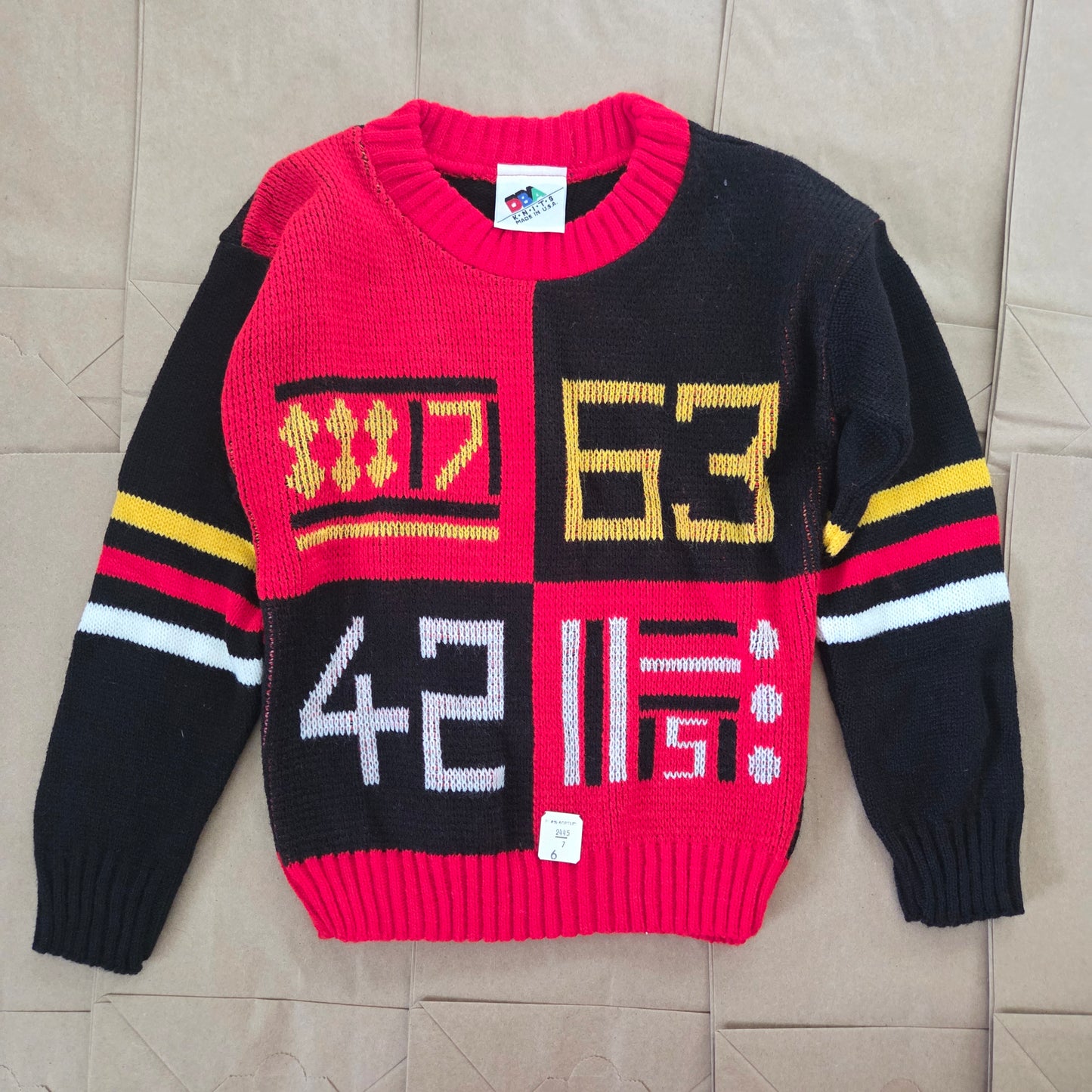 80s Vintage Sporty Knit Sweater 5t/6