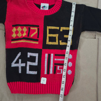 80s Vintage Sporty Knit Sweater 5t/6