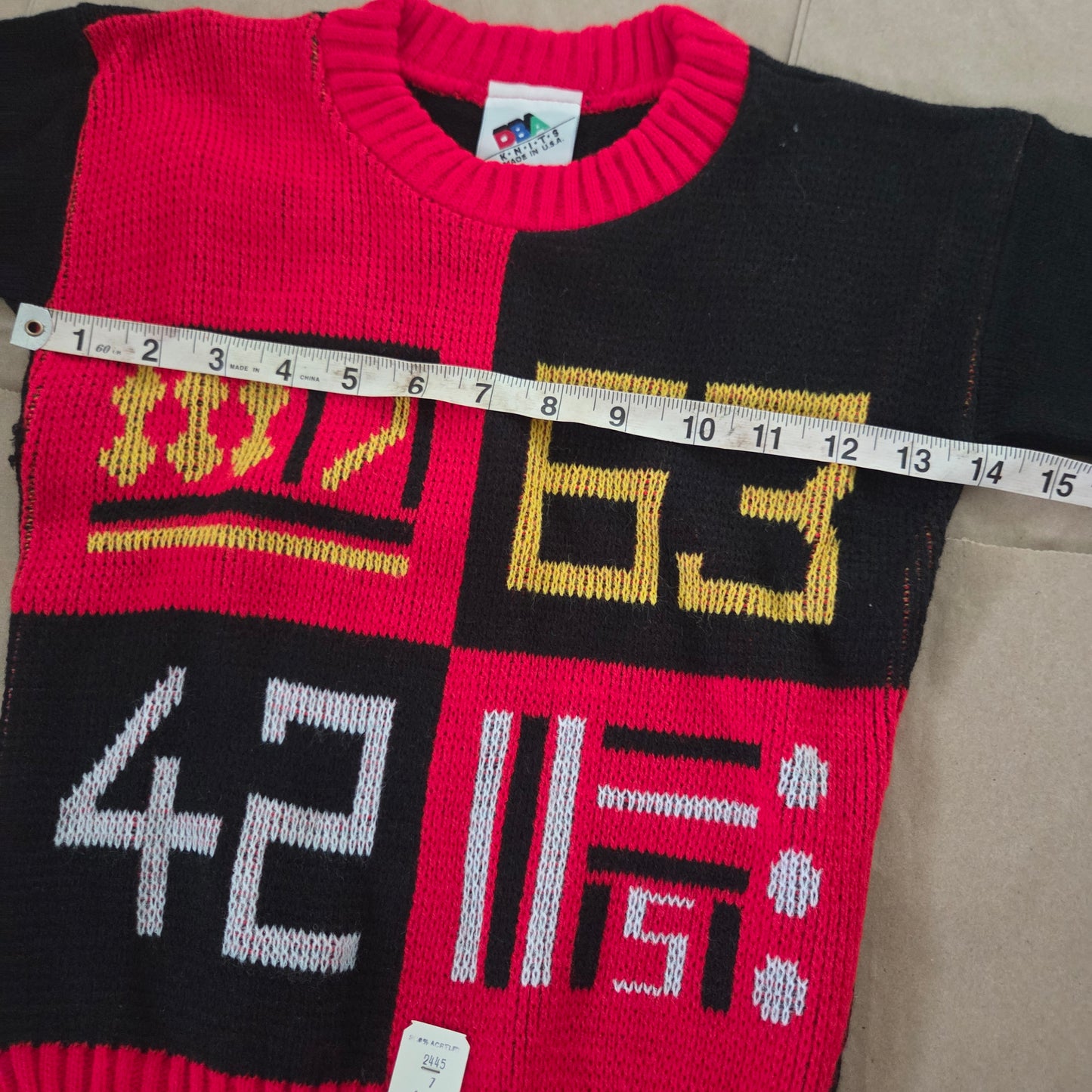 80s Vintage Sporty Knit Sweater 5t/6