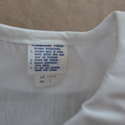80s Vintage White Blouse 5t/6