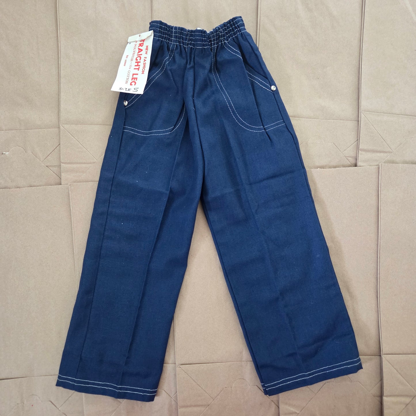 80s Vintage Deadstock Navy Pants 4t/5t
