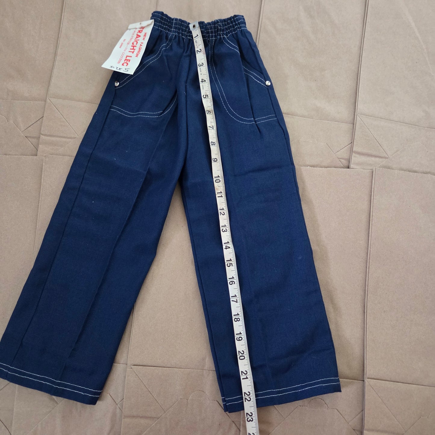 80s Vintage Deadstock Navy Pants 4t/5t