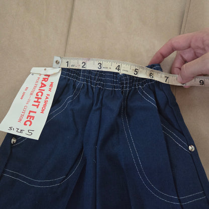 80s Vintage Deadstock Navy Pants 4t/5t