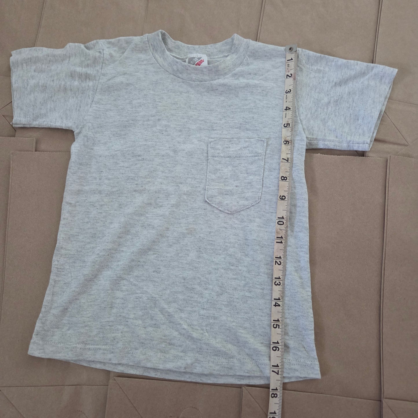 80s Vintage Gray Pocket Tee 5t/6