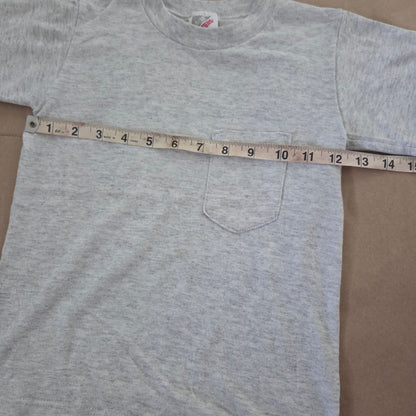 80s Vintage Gray Pocket Tee 5t/6