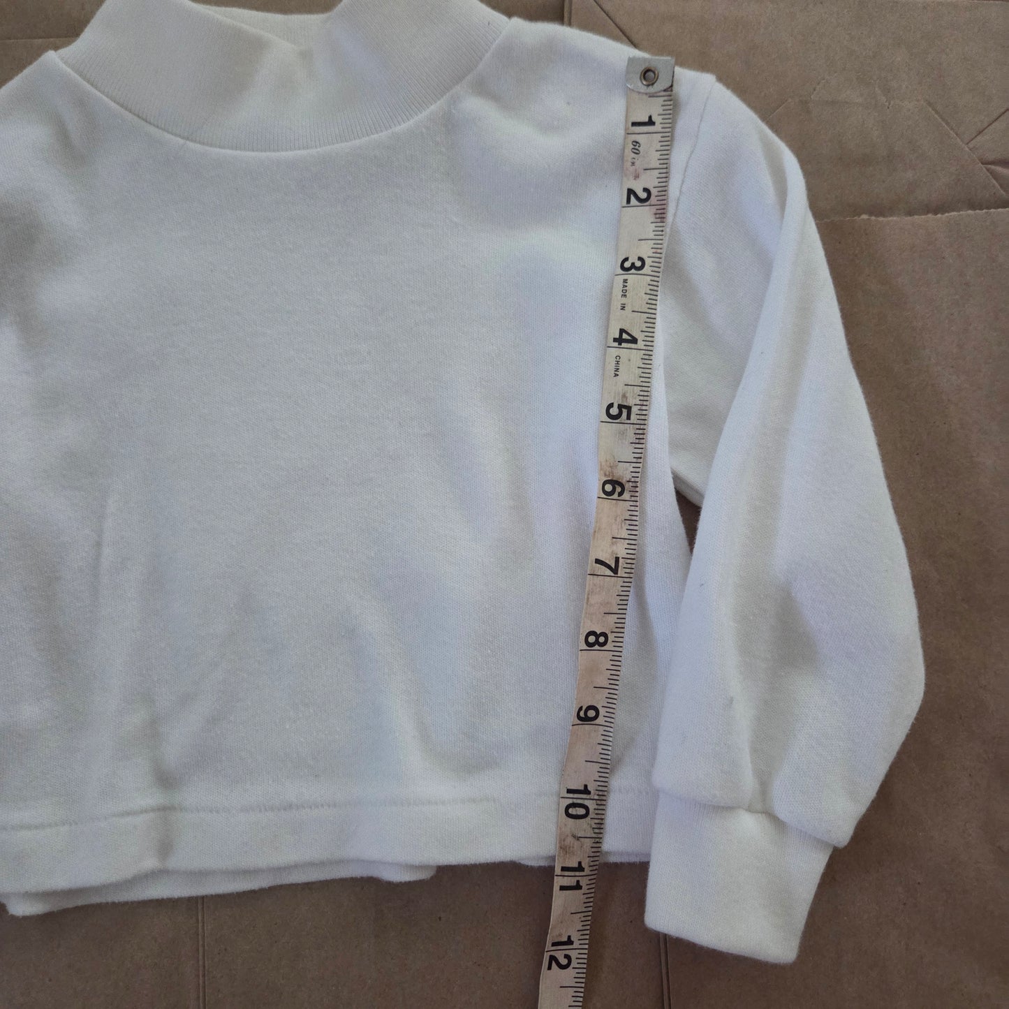 90s Vintage White Turtleneck 18 months