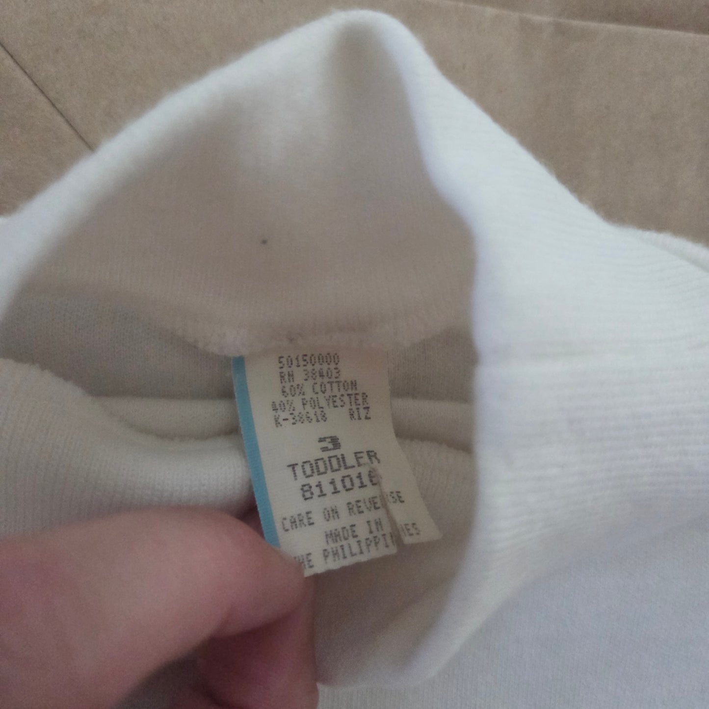 90s Vintage White Turtleneck 18 months