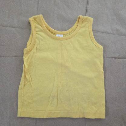 70s Vintage Yellow Cotton Tank Top 2t