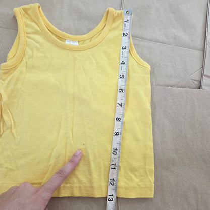 70s Vintage Yellow Cotton Tank Top 2t