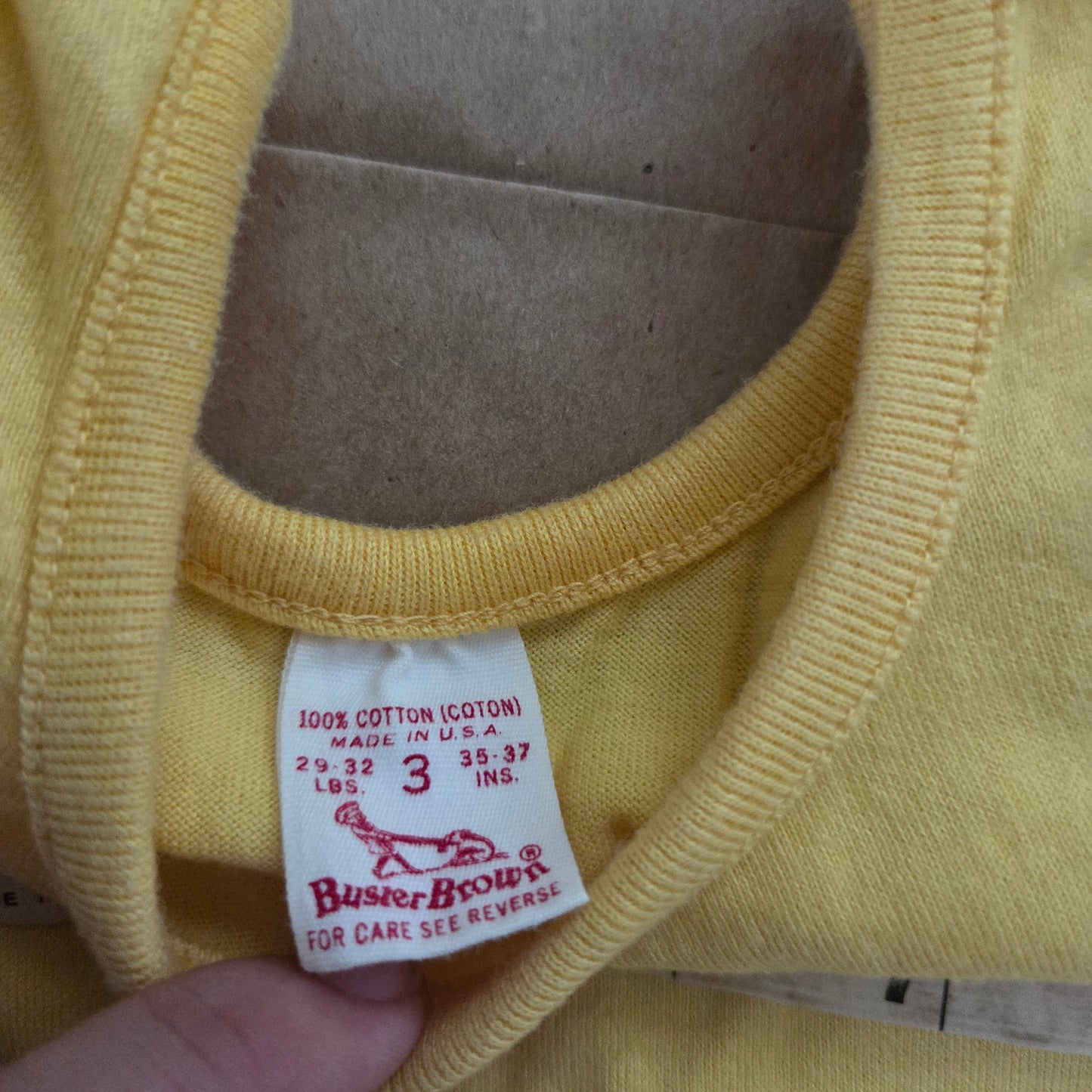 70s Vintage Yellow Cotton Tank Top 2t