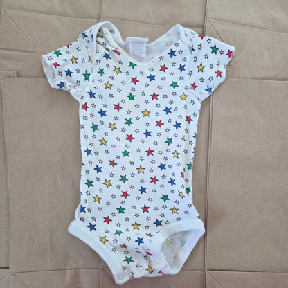 90s Vintage Star Cotton Romper 6 months