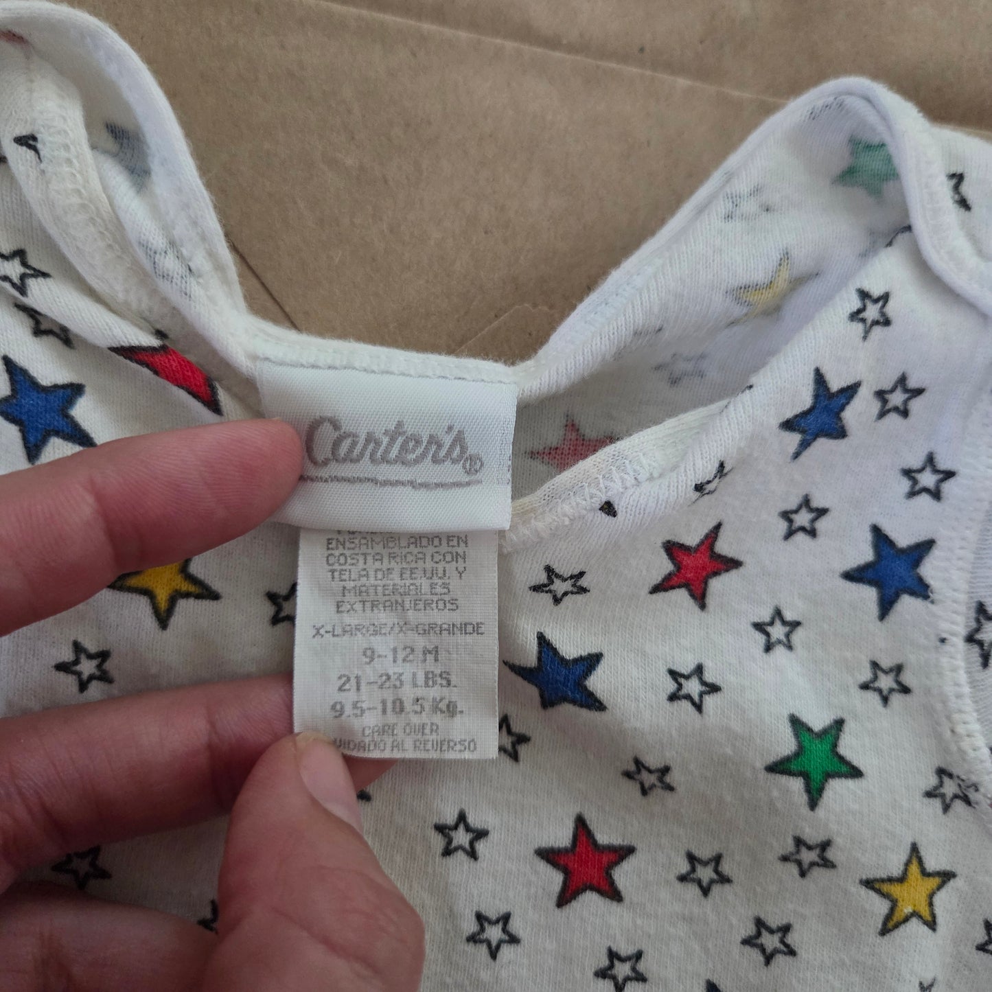90s Vintage Star Cotton Romper 6 months
