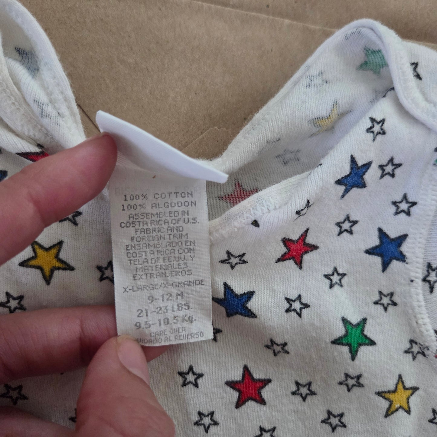90s Vintage Star Cotton Romper 6 months