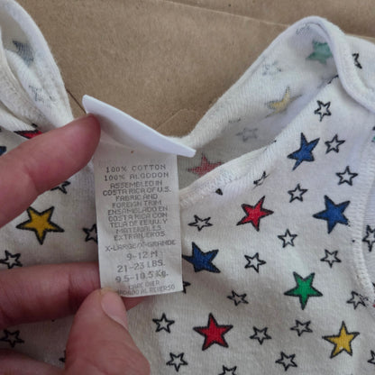 90s Vintage Star Cotton Romper 6 months
