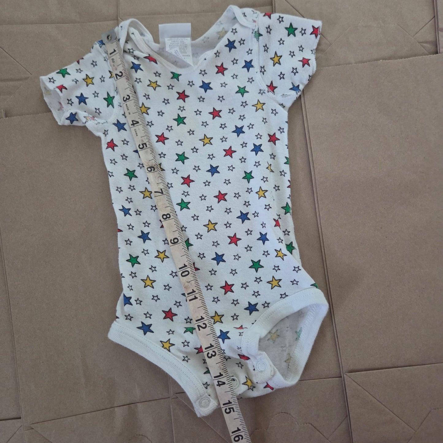 90s Vintage Star Cotton Romper 6 months
