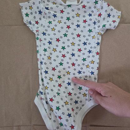 90s Vintage Star Cotton Romper 6 months