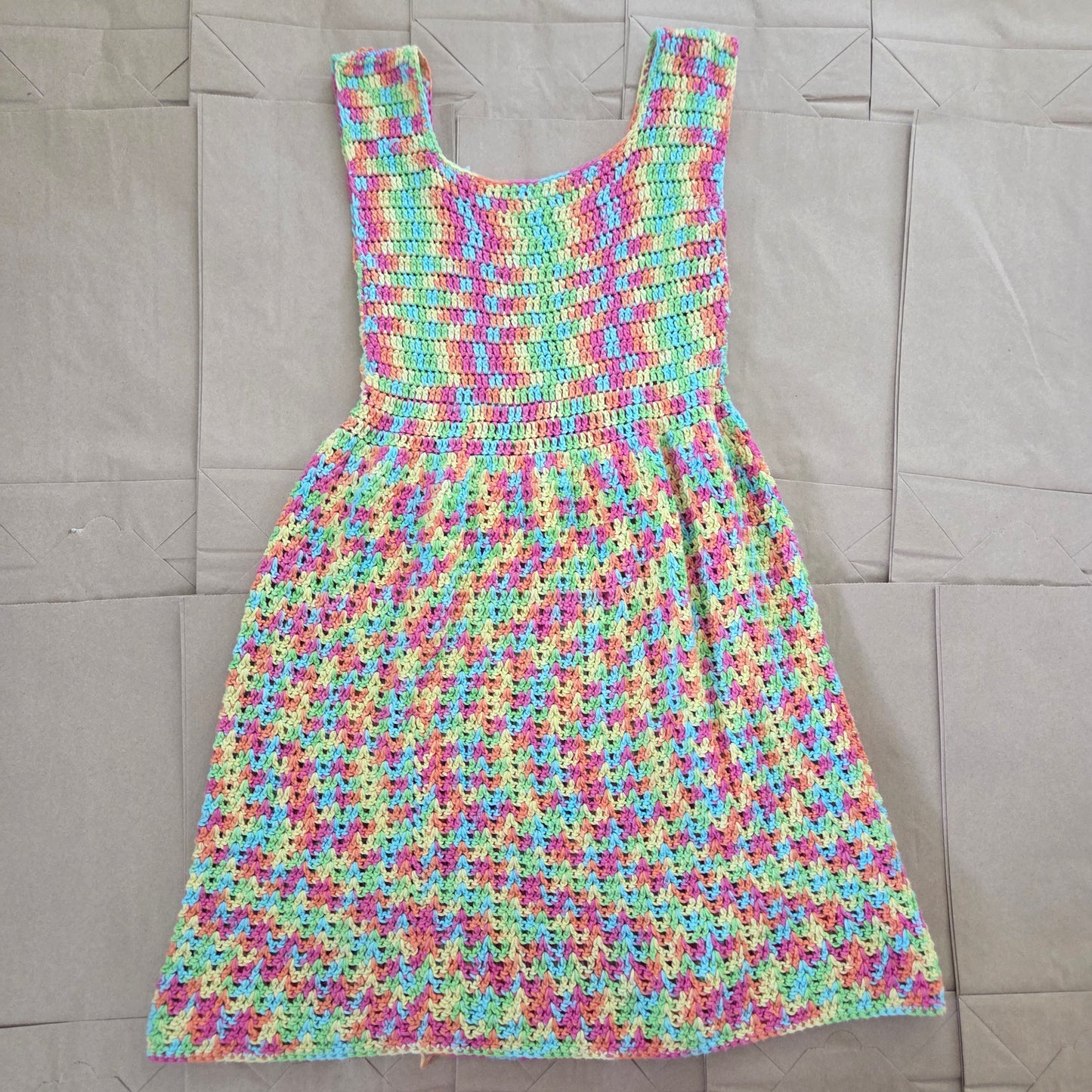 Vintage Colorful Knit Dress kids 10/12