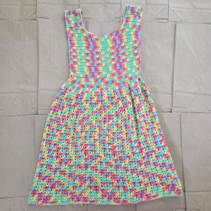 Vintage Colorful Knit Dress kids 10/12
