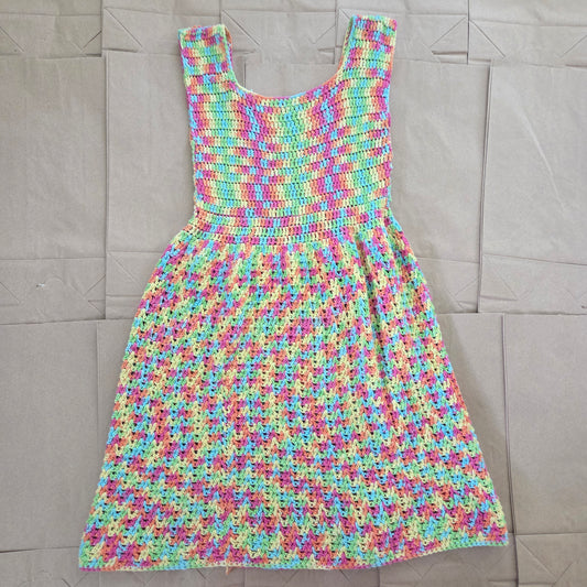 Vintage Colorful Knit Dress kids 10/12