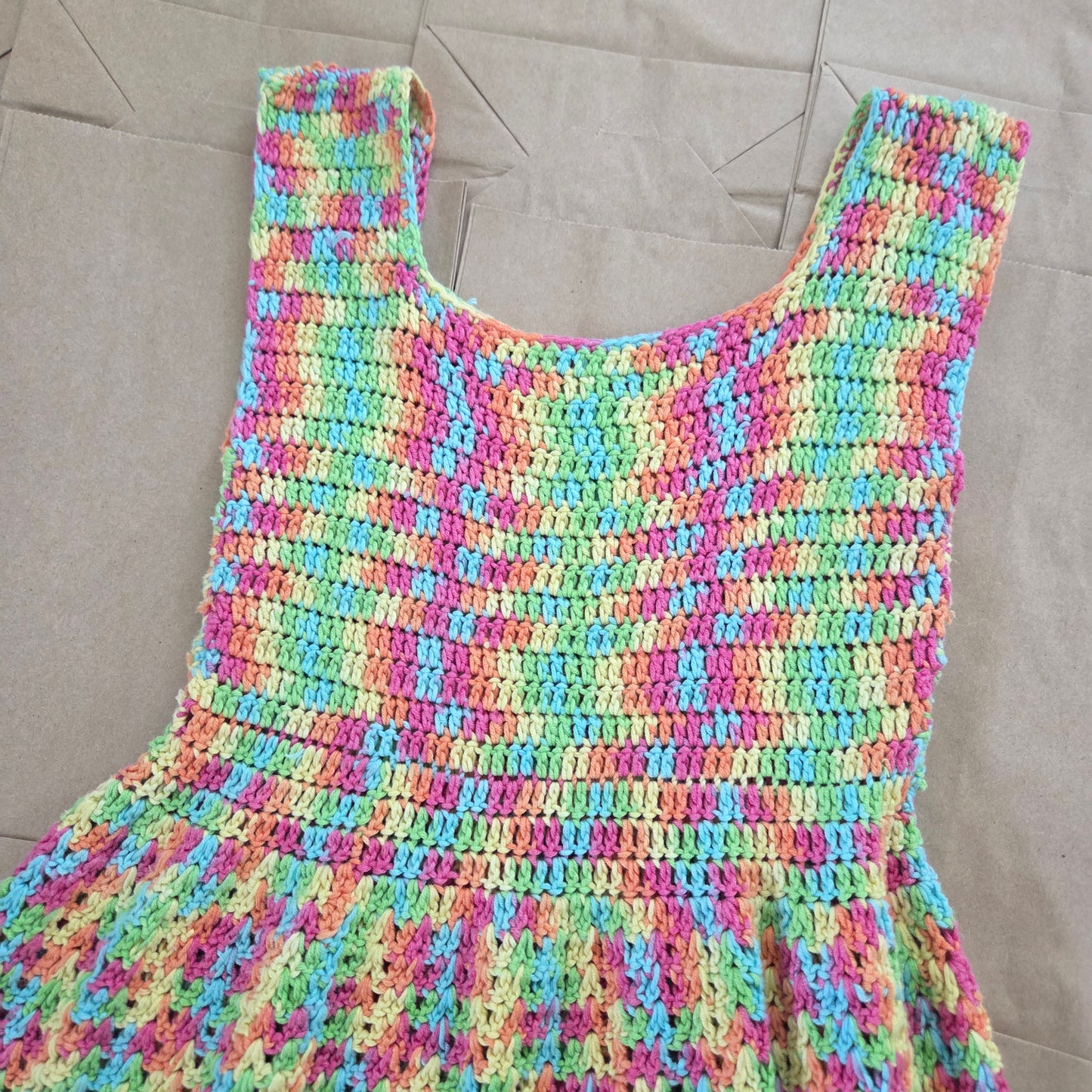 Vintage Colorful Knit Dress kids 10/12