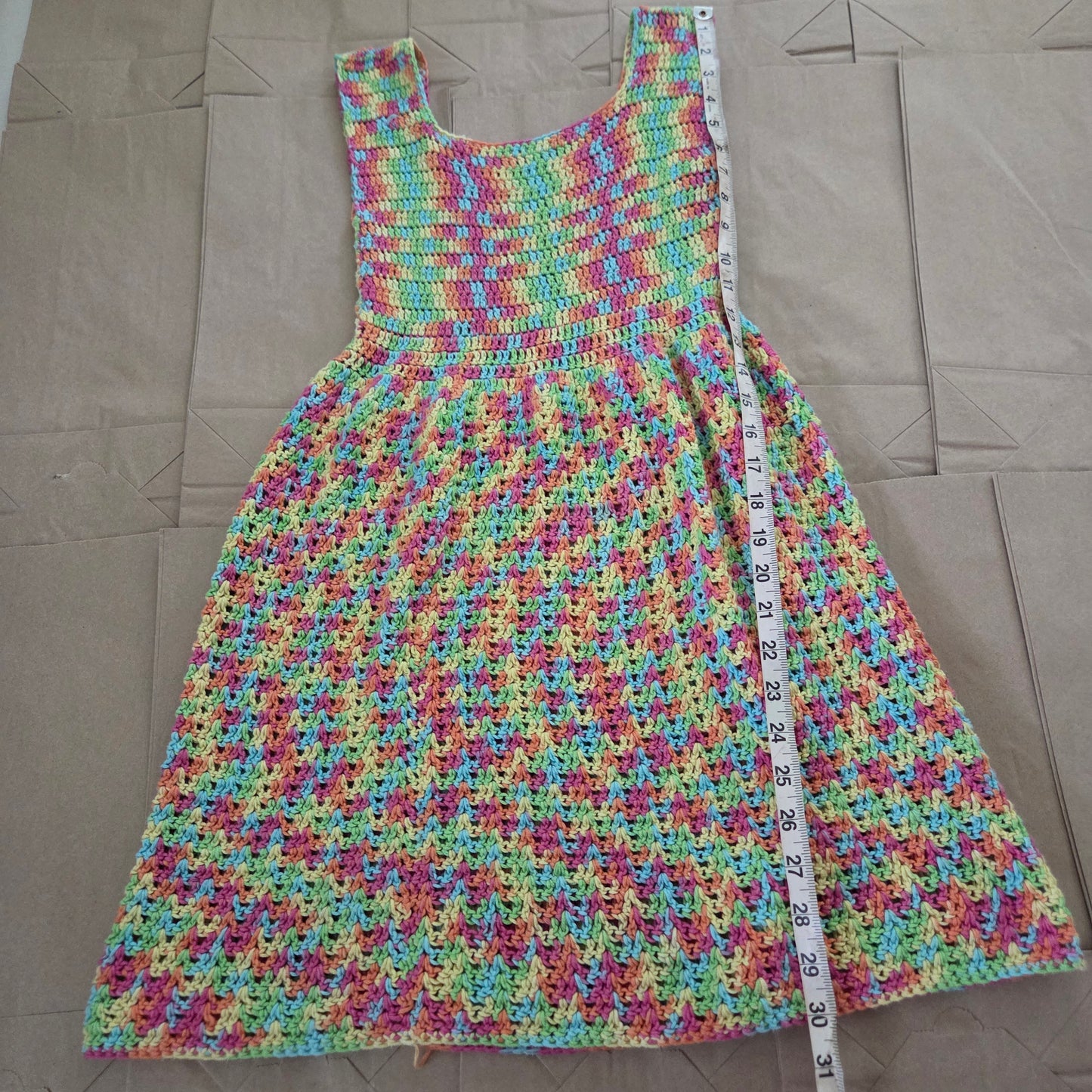 Vintage Colorful Knit Dress kids 10/12