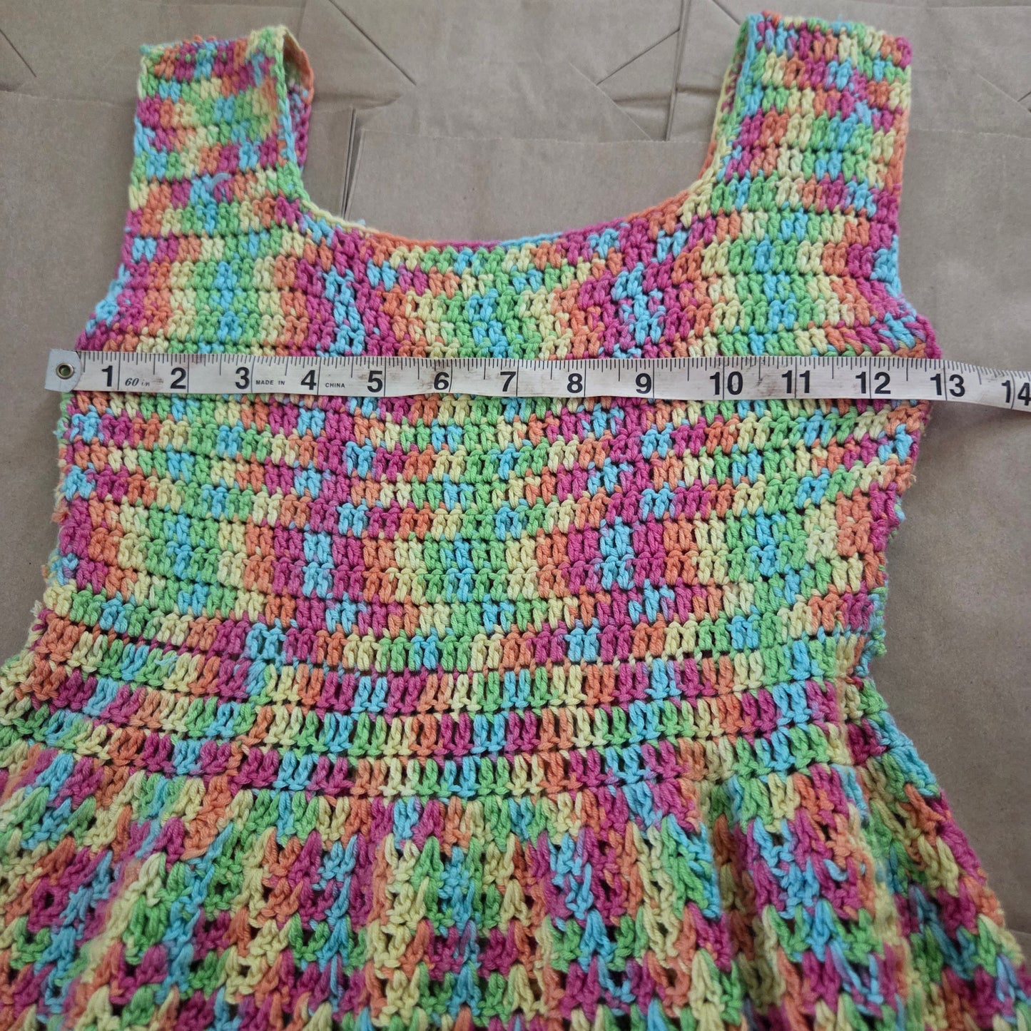Vintage Colorful Knit Dress kids 10/12