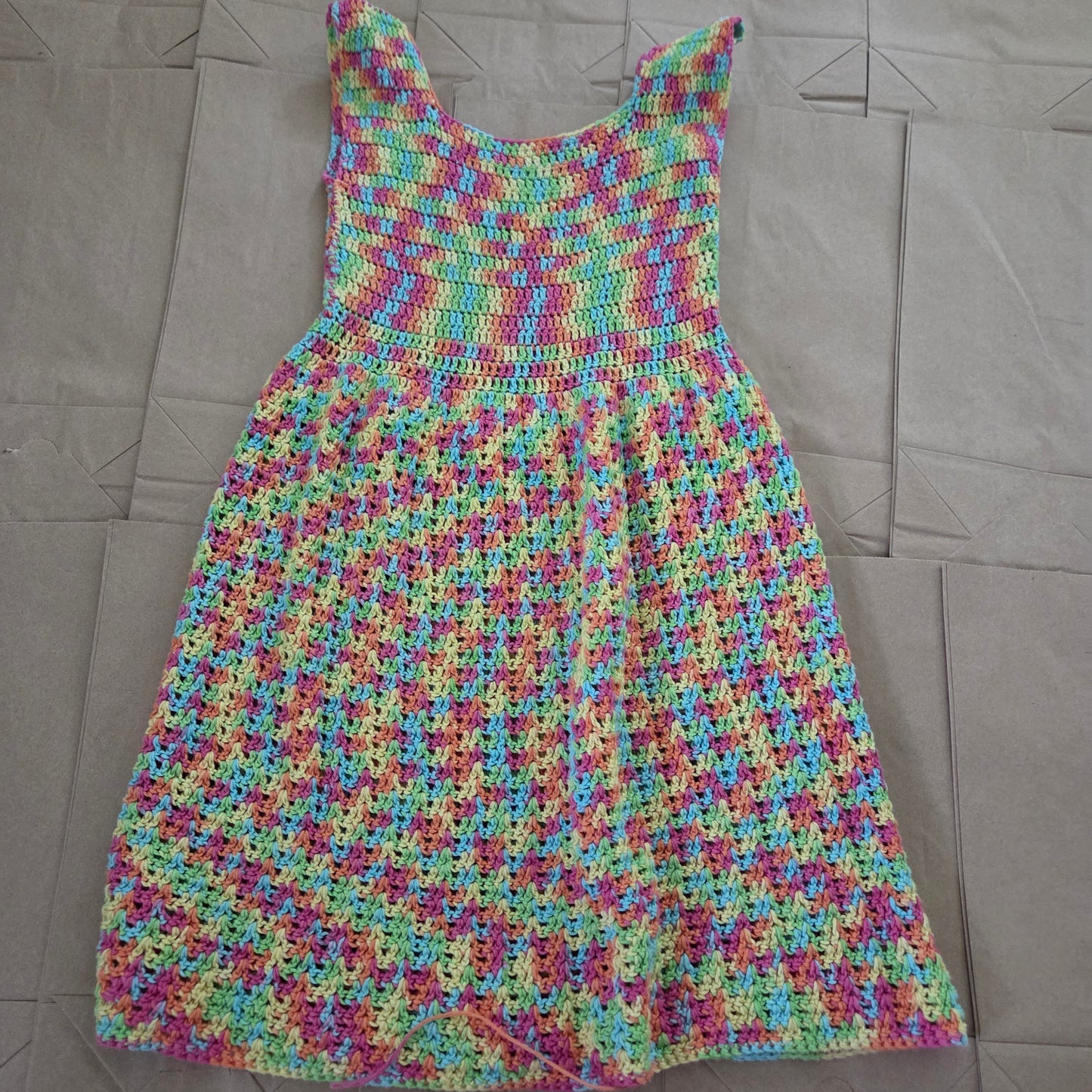 Vintage Colorful Knit Dress kids 10/12