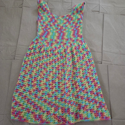 Vintage Colorful Knit Dress kids 10/12