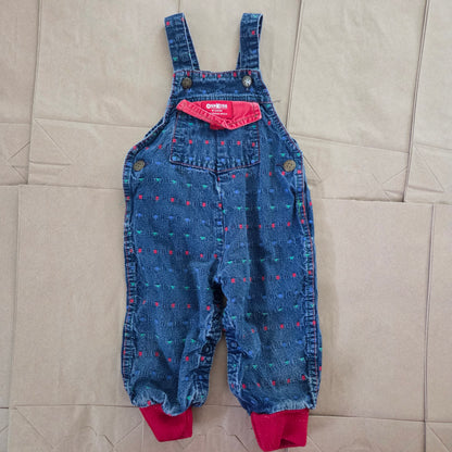 80s/90s Vintage Oshkosh Shapes Overalls 12-18 months