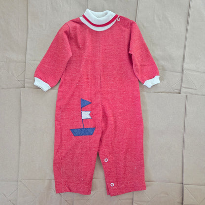 80s Vintage Healthtex Sailboat Bodysuit 12-18 months