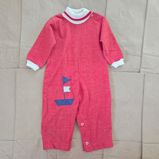 80s Vintage Healthtex Sailboat Bodysuit 12-18 months