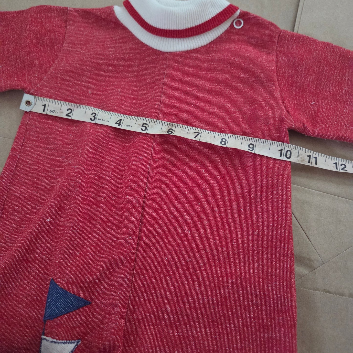 80s Vintage Healthtex Sailboat Bodysuit 12-18 months