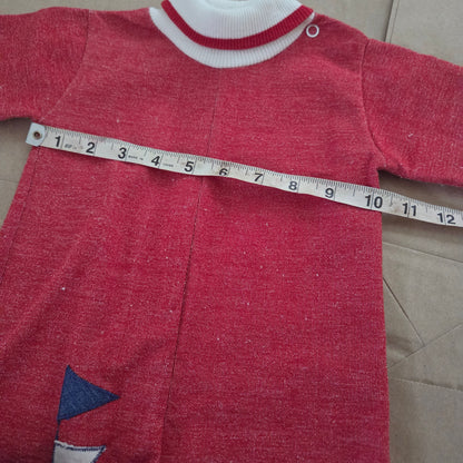 80s Vintage Healthtex Sailboat Bodysuit 12-18 months