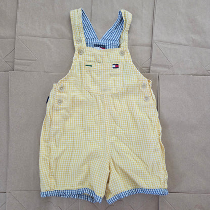 90s Vintage Tommy Hilfiger Yellow Shortalls 12-18 months