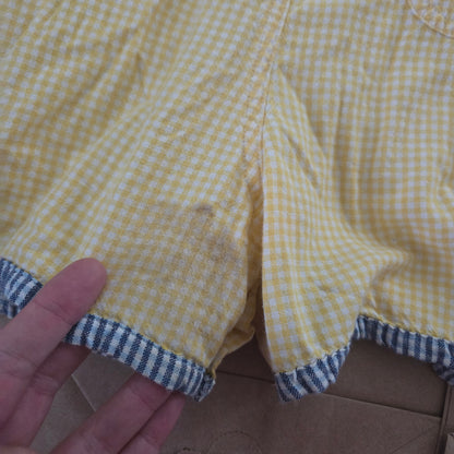 90s Vintage Tommy Hilfiger Yellow Shortalls 12-18 months