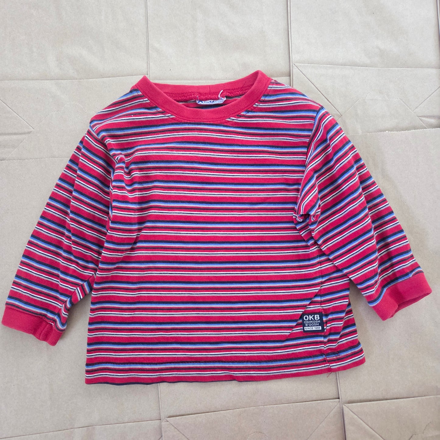 90s Vintage Oshkosh Striped Long Sleeve 12 months
