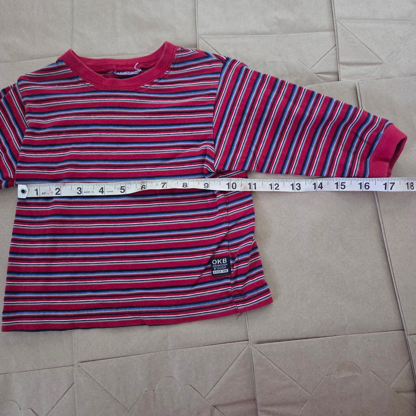 90s Vintage Oshkosh Striped Long Sleeve 12 months