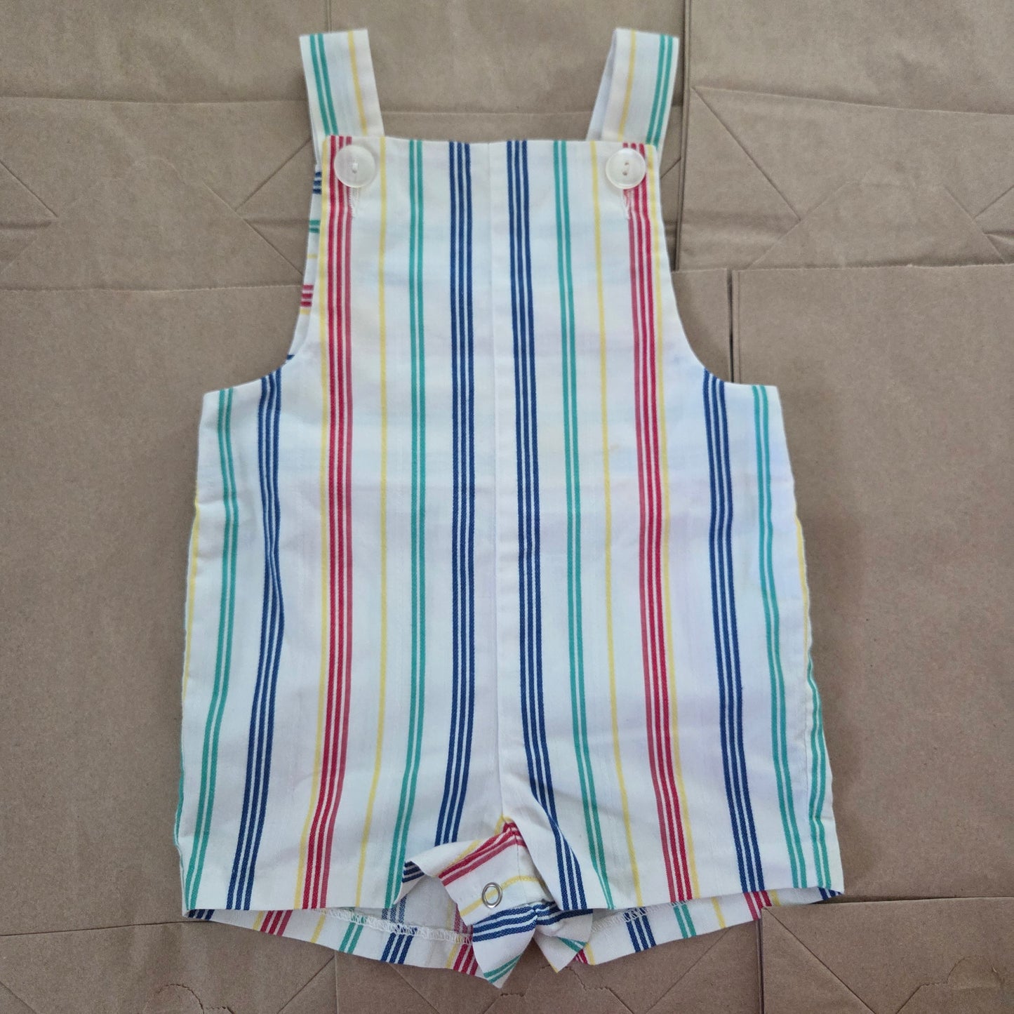 70s Vintage Striped Romper 9-12 months