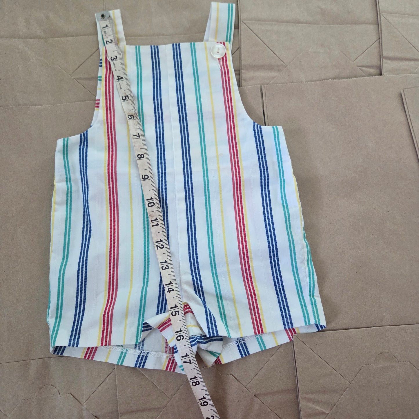 70s Vintage Striped Romper 9-12 months