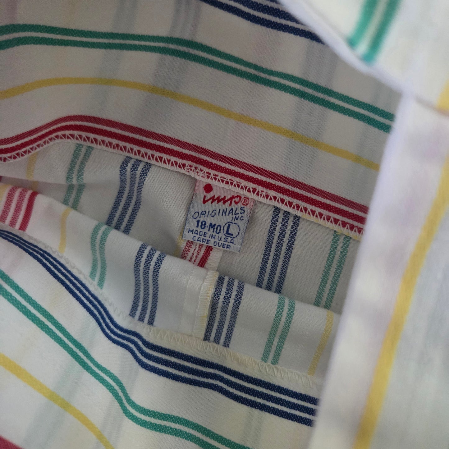 70s Vintage Striped Romper 9-12 months