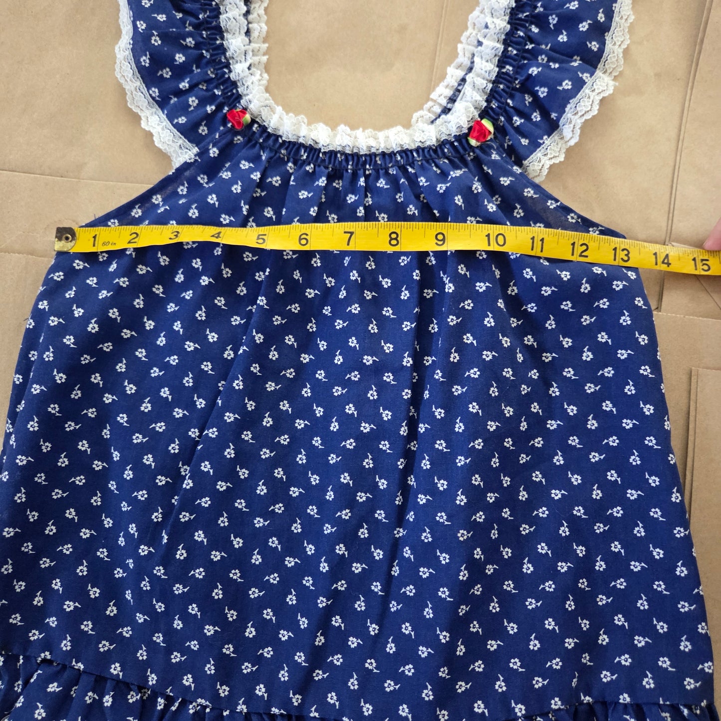 70s/80s Vintage Floral Tunic kids 6