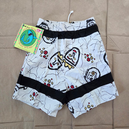 80s Vintage Deadstock Abstract Swim Trunks 5t/6