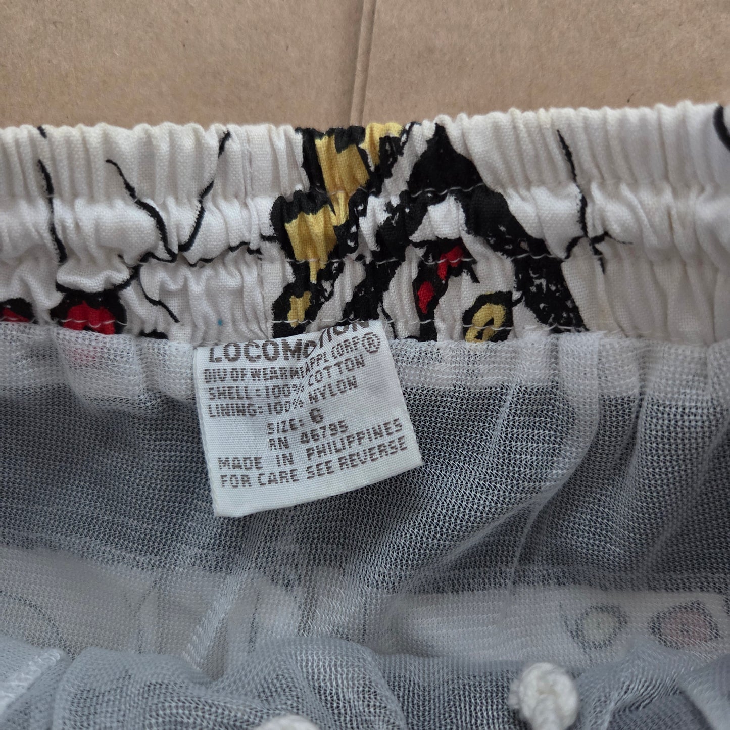 80s Vintage Deadstock Abstract Swim Trunks 5t/6