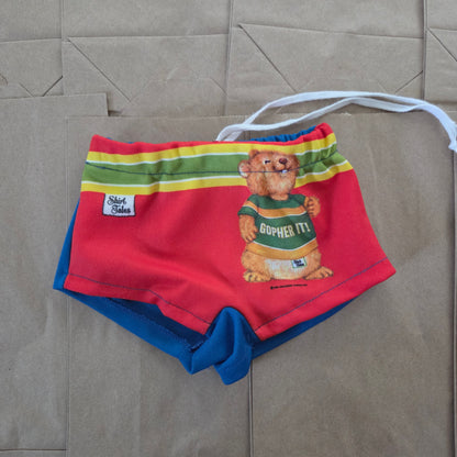 80s Vintage Gopher Swim Shorts 9-12 months